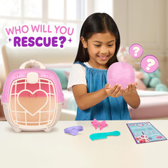 Pink Surprise Pet, Mystery Plush Toys, Stuffed Animals, Wash to Reveal 1 of 3 Re