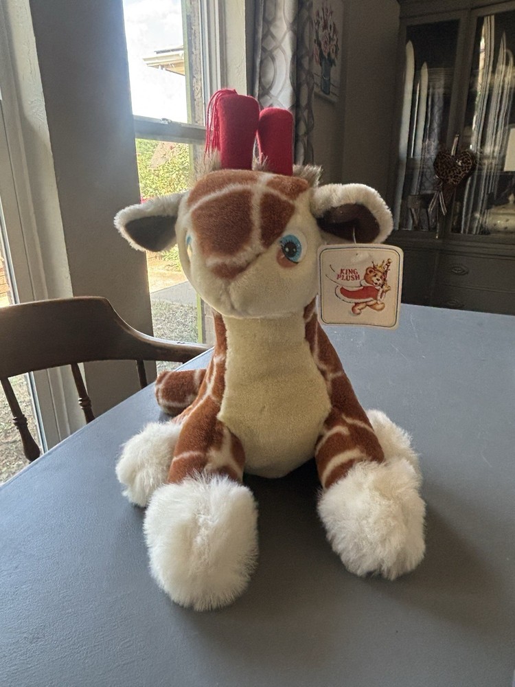 Vintage King Plush Royal Plush Giraffe Stuffed Animal Original Hangtag 1980sRare