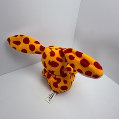 Kellytoy Beanpals Orange Red Spotted Bunny Rabbit Plush 9 Inch Stuffed Animal