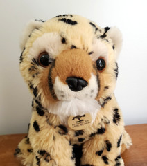 Wild Republic Cheetah Baby Plush Stuffed Realistic Jungle Cat 9″ Sitting Soft