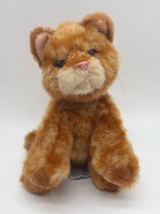 Whiskers Plush Orange Tabby Cat Stuffed Animal Toy 6 Inches Soft Furry Striped K