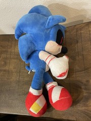 SEGA Sonic The Hedgehog Evil Sonic EXE 14″ Fan Made Custom Plush Toy Creepypasta