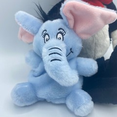 Aurora Dr. Seuss plush lot of 2, Cat in Hat & Horton 2018/2022 needs spot clean