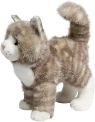 Douglas Zipper Grey Tabby Cat Plush Stuffed Animal Kitten Kitty Cuddle New