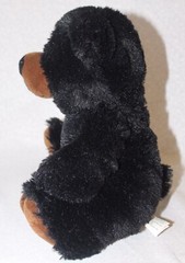 Black Bear Plush Jet Black And Brown 10” (no White Flecks)