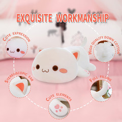 Cat Stuffed Animals, Soft Cat Plush Pillow Kawaii Kitten Stuffed Animal Toy Gift