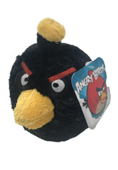 Angry Birds 2010 Black Bird Bomb 6″ Commonwealth Rovio Hang Tag No Sound