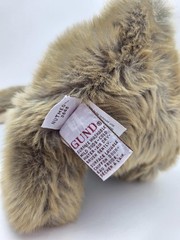 Gund Nutmeg Bunny Rabbit Brown Gray Tan with Blue Eyes Pink Nose Bow (10 inch)