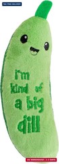 Crunchy Pickle Kicker Cat Toy – Plush Crinkle Toy with Catnip and Dental Mesh, 6