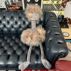 Jellycat London Jumbo XL Size 38″ Retired Odette the Ostrich – RARE – Pink/gray