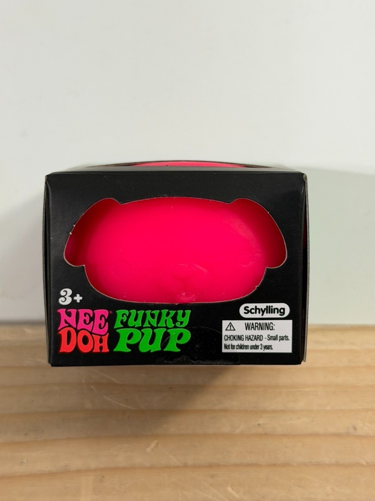 New Nee Doh Needoh Funky Pup Pink Squeeze Ball Super Squish In Hand FAST SHIP