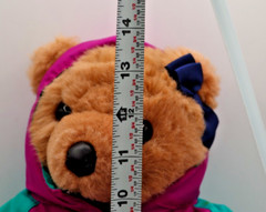LL Bean Ellie Bear Plush Teddy Bear In Hooded Ski Jacket 14″ Tall Stuffed Animal