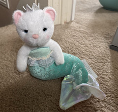 Douglas Kitty Aqua Purrmaid Mermaid Princess Collection Small Plush White Aqua
