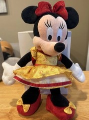 Disney World 40th Anniversary Minnie Mouse Plush 13” Gold Dress