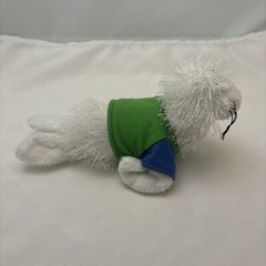 Webkinz White Seal Fuzzy Green T Shirt HM023 Ganz Plush 10″ Lovey Toy No Code