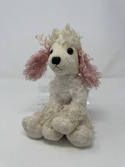 White Pink Poodle Dog Aurora Plush 6” Pink Stuffed Animal Toy