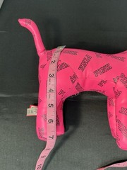 Victoria’s Secret PINK brand collectible plush dog, vinyl or faux leather