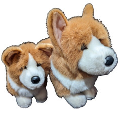2 Plush INGRID And 1713 CORGI Puppy Dogs By Douglas