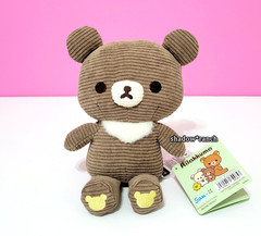 San-X Rilakkuma Chairoikoguma Plush Toy – 2024 Corduroy 7″ Kogumachan NWT