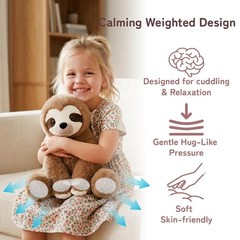 14″ | 3.5 Pound Sloth Weighted Animals for Adults & Kid, Calming Sloth Plush …