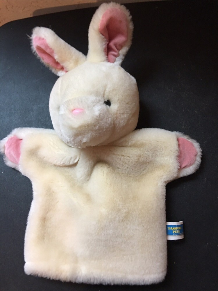 Passport pets bunny puppet cream colored￼ a558