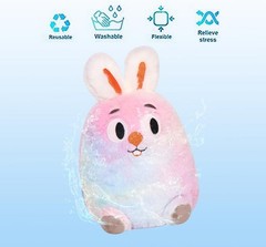 Rainbow Rabbit Plush Toy Rabbit Stuffed Animal Cute Easter Rabbit Plush Pillo…