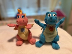 Vintage Playskool Dragon Tales Plush Set of Cassie and Ord