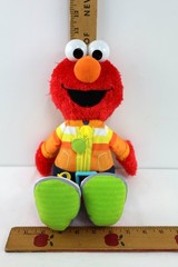 Playskool Sesame Street Elmo Plush Dress Me Up 2015 Zip Snap Button Tie