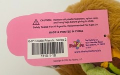 Toy Factory Collectible Foodie Friends Series 2 Sammy Hamburger 6″ Stuffed Plush