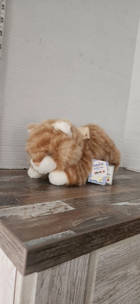 A&A Flopsies Orange Tabby Striped Tangerine Cat Plush 12″ Stuffed Animal Toy VTG