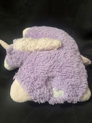 Pillow Pet Pee Wee Purple Unicorn Plush Toy 12″ Wide Foldable Retired Pillow Pet