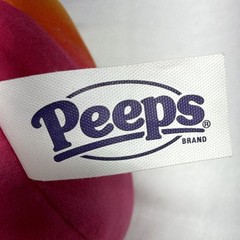 Peeps Bunny Rabbit Plush Small Yellow Orange Pink Ombre Easter Washable Scented