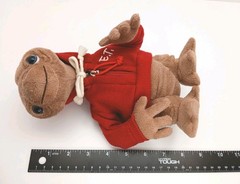 Vintage Universal Studios E.T. Plush 8” Red Hooded Sweatshirt Stuffed Toy