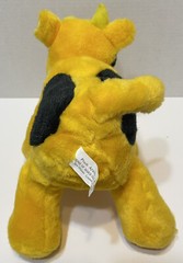 Rare Vintage Plush Appeal Stuffed Giraffe Yellow Black Madri Gras Plush 9″