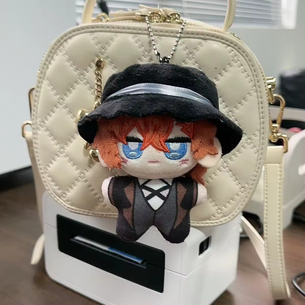 4″ Bungou Stray Dogs Nakahara Chuuya Plush Keychain Anime Mascot Bag Pendant