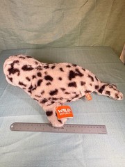 Wild Republic Harbor Seal Pup Spotted Black & Grey Plush Toy New With Tags
