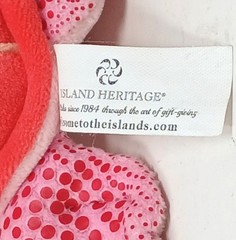 Island Heritage Plush Turtle Pink Stuffed Toy 7″ Green Embroidered Eyes #S1-C