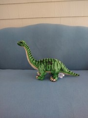 Apatosaurus Dinosaur Plush Green Yellow Realistic Stuffed Animal 20″ Real Planet