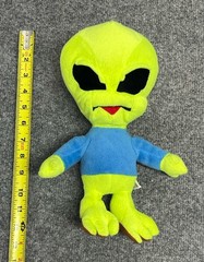 Nanco Green Alien Plush 11″ Blue Shirt Stuffed Doll