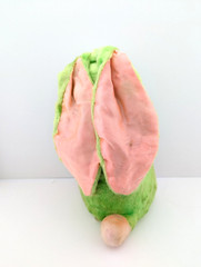 Dollcraft Novelty Company – Bright Green Rabbit / Bunny Plush – Vintage – Rare!