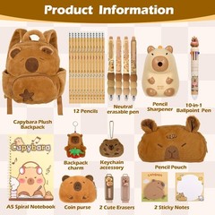 Ulema 28Pcs Cute Capybara Gifts Animals Stationery Set for Birthday