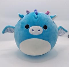 Squishmallow TATIANA the BLUE DRAGON 8″ Silver Glitter Wings Plush