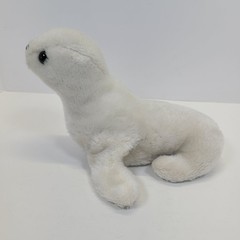 VTG 1976 Dakin White Seal Pup Plush w/Whiskers Rare Find READ