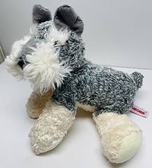 Aurora Schnauzer Floppsie Realistic Dog Plush 11X 10 R524 Stuffed Animal Toy