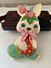 Vintage Rabbit Bunny Brushed Cotton Flannel Easter Possibly Handmade