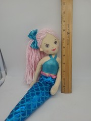 Ganz Mermaid Rain Plush 18″ Doll Shimmer Cove Blue Pink Hair