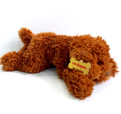 FAO Schwarz Mix Pups Cockapoo Lying Plush Stuffed Animal Adopt A Pets 22″ NEW