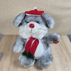 1988 Melody Mouse House of Lloyd Plush Christmas 12” Light Up Nose VTG