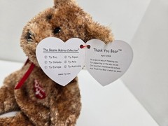 Ty Beanie Baby “Thank you Bear” the Bear – Beanie Baby of the Month! (8.5 inch)