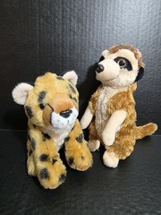 Wild Republic Cuddlekins Baby Cheetah & Meerkat ULTRA SOFT 8″ Plush Lot